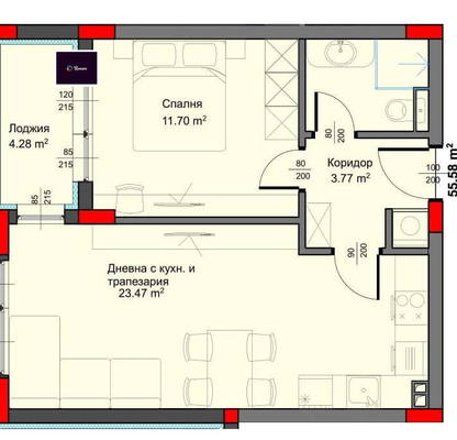 Photo 4 — 2-bedroom apartment in Varna, Asparuhovo