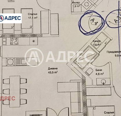 Снимка 5 — Тристаен апартамент с тераса в Бриз, Варна