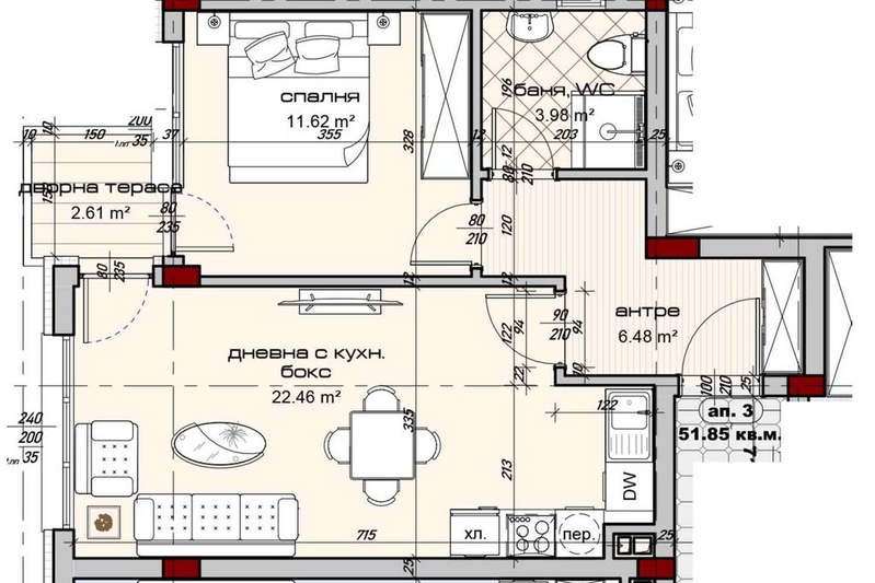 2-bedroom apartment in Varna, Izgrev