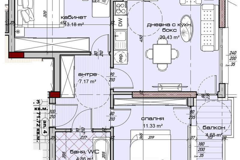 3-bedroom apartment in Varna, Izgrev