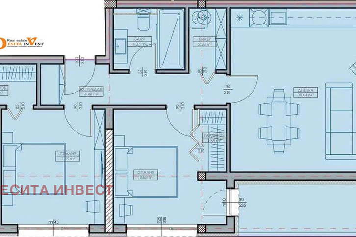 3-bedroom apartment in Varna, Kaisieva Gradina