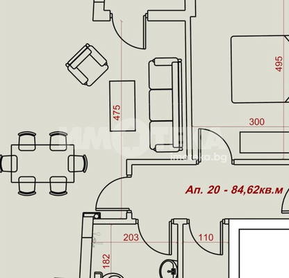 Снимка 2 — Двустаен апартамент в Колхозен пазар, Варна с асансьор