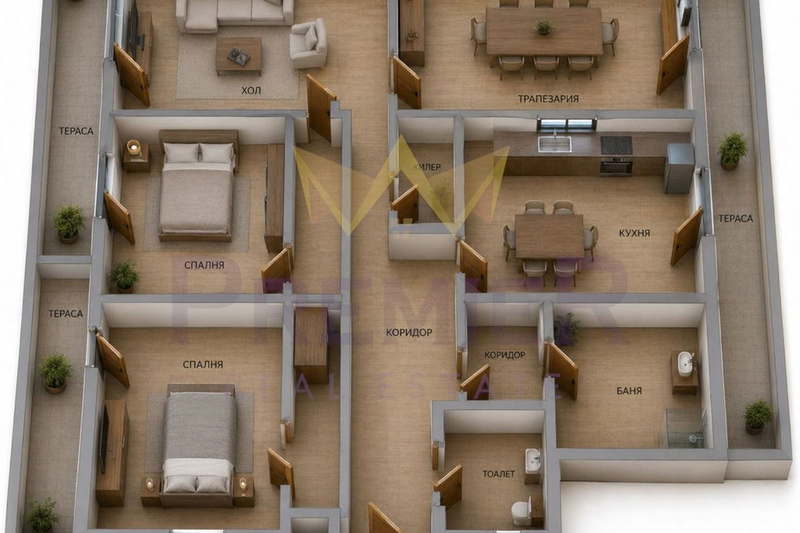 4-bedroom apartment in Varna, Konfuto