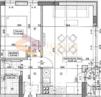 Снимка 2 — Двустаен апартамент в Левски, Варна с тераса на 9-ти етаж