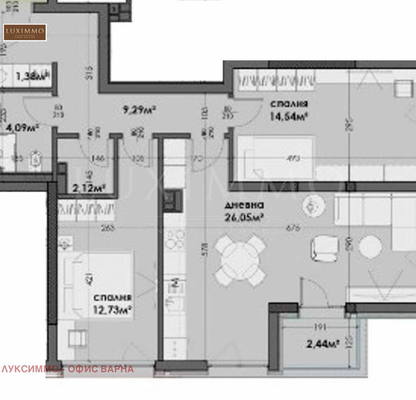 Снимка 4 — Тристаен апартамент в Левски 1, Варна с тераса
