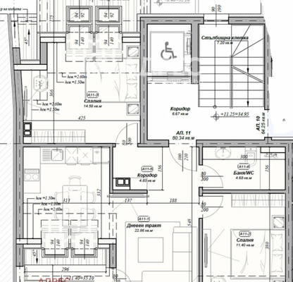 Снимка 4 — Просторен 3-стаен апартамент в Погреби, Варна с тераса