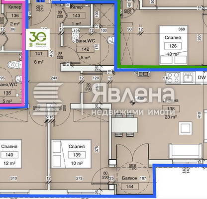 Photo 2 — Three-room apartment with sea view in Vinitsa, Varna