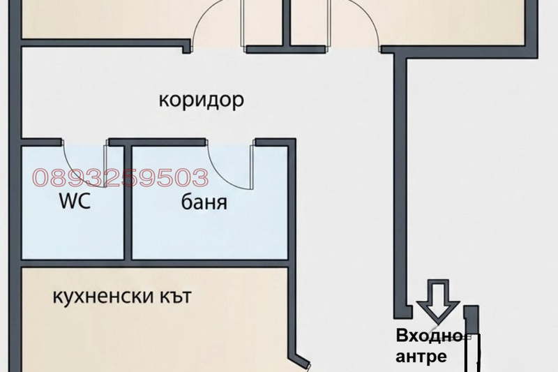 3-room apartment with sea view in Vinitsa, Varna