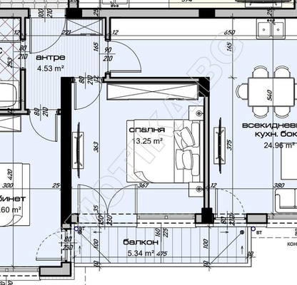 Снимка 5 — Тристаен апартамент в Виница с тераса и паркомясто