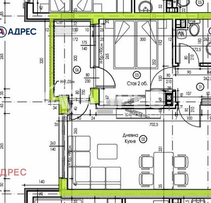 Снимка 4 — Двустаен апартамент с балкон във Варна, Владислав Варненчик