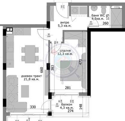 Photo 3 — Two-room apartment with balcony in Vladislav Varnenchik, Varna