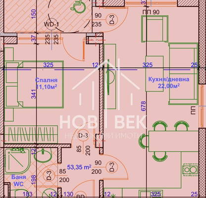 Снимка 2 — Двустаен апартамент с тераса във Варна, Владислав Варненчик