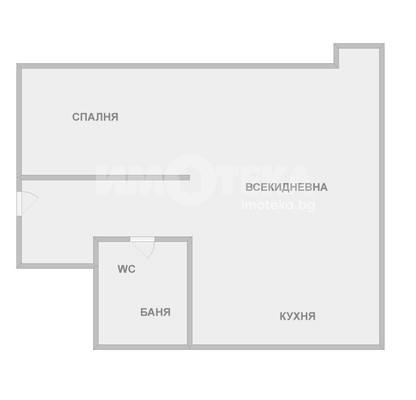 Снимка 5 — Едностаен апартамент в Зимно кино Тракия, Варна с функционално разпределение