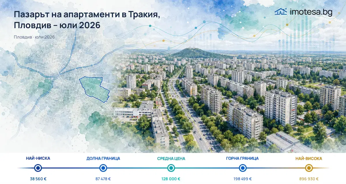 Пазарът на апартаменти в Тракия, Пловдив – юли 2026