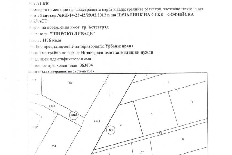 Plot in област София, Botevgrad