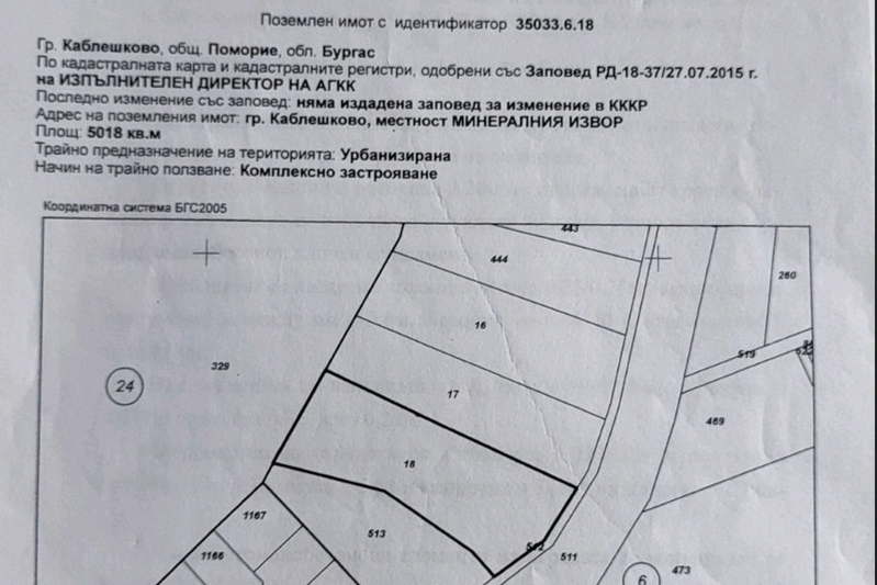 Парцел в Бургас, Каблешково