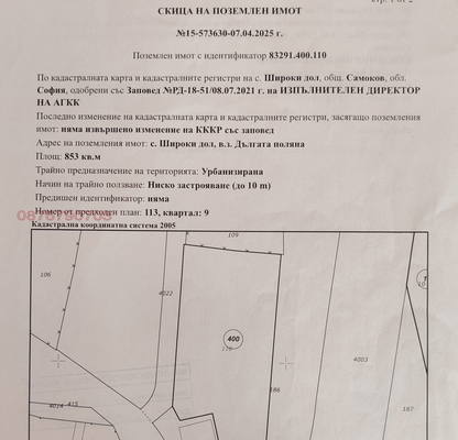 Photo 4 — Plot in Sofia, Shiroki Dol