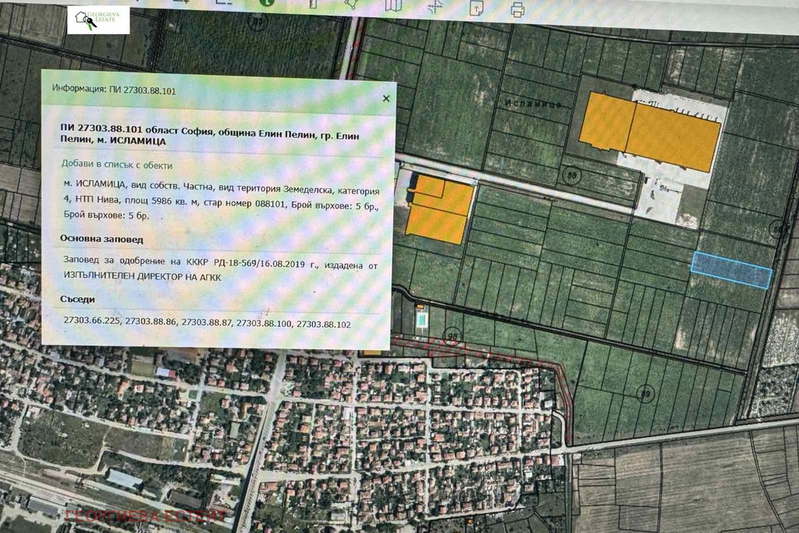 Agricultural Land in област София, Elin Pelin
