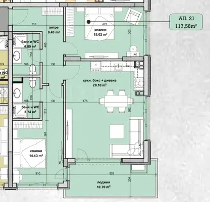 Photo 2 — 3-bedroom apartment in Burgas, Slaveikov