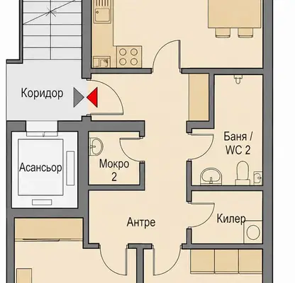 Photo 2 — 3-bedroom apartment in Dobrich, Centyr