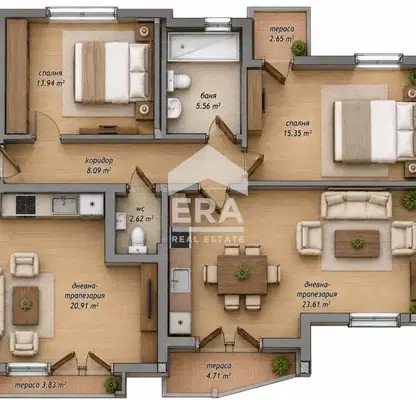 Photo 5 — 3-bedroom apartment in Haskovo, Mladejki Hylm