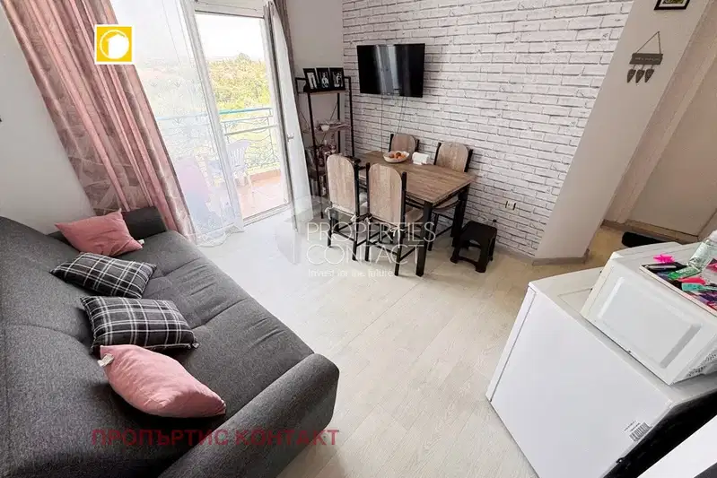 Three-room apartment with terrace in Sunny Beach, Sunny Day 3 residential complex