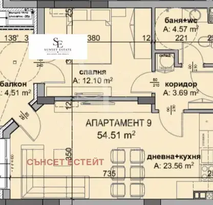 Снимка 3 — Двустаен апартамент с тераса в Несебър на първа линия
