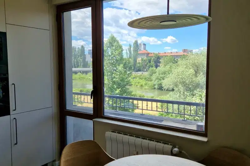 Two-room apartment with terrace and view of the Maritsa River in Center, Plovdiv