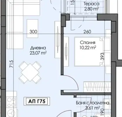 Снимка 4 — Двустаен апартамент в Гагарин, Пловдив с тераса