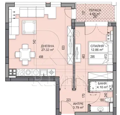 Photo 2 — Two-room apartment in Gagarin, Plovdiv with terrace