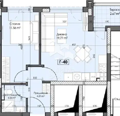 Photo 2 — Two-room apartment in Gagarin with west aspect