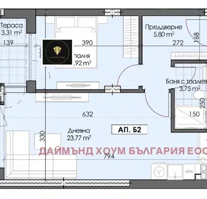 Снимка 2 — Двустаен апартамент в Гагарин с тераса и асансьор