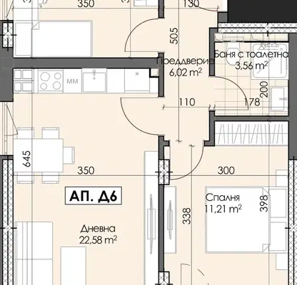 Снимка 2 — Тристаен апартамент в Гагарин, Пловдив с тераса