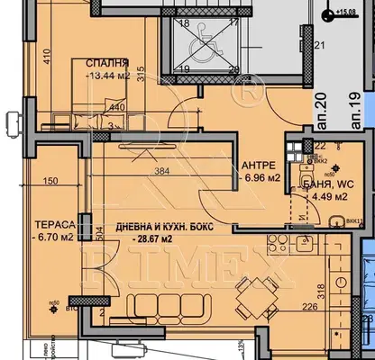 Photo 2 — Two-room apartment with terrace in Hristo Smirnenski, Plovdiv