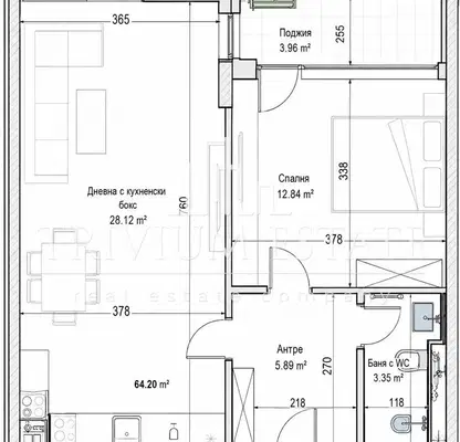 Photo 5 — Two-room apartment in Hristo Smirnenski with east aspect