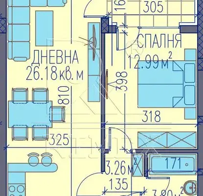 Photo 2 — Two-room apartment with terrace in Kamenitsa 2, Plovdiv