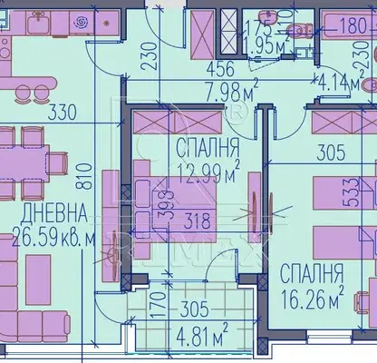 Photo 4 — Three-room apartment in Kamenitsa 2 with modern architecture