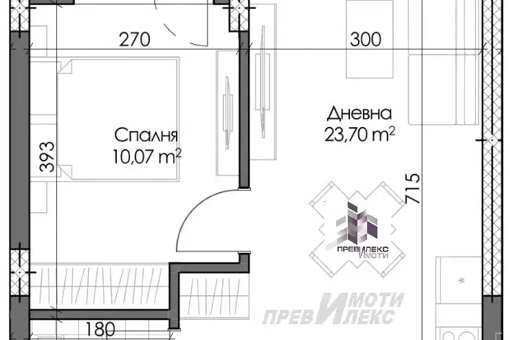 2-bedroom apartment in Plovdiv, Kyrshiyaka