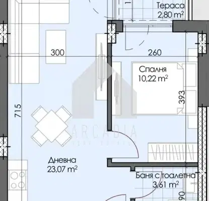 Снимка 2 — Двустаен апартамент в Кършияка, Пловдив с тераса