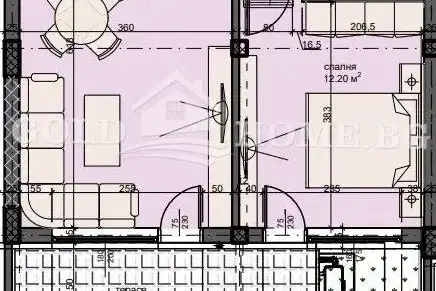 Two-room apartment with yard in Karshiyaka, Plovdiv