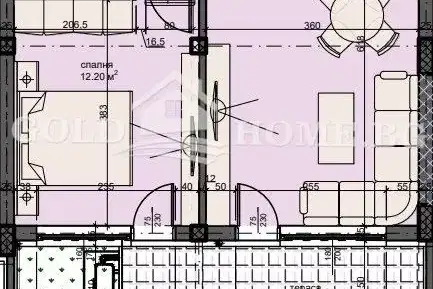Two-room apartment with yard in Karshiyaka, Plovdiv