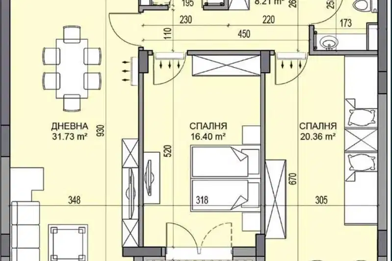 3-bedroom apartment in Plovdiv, Kyrshiyaka