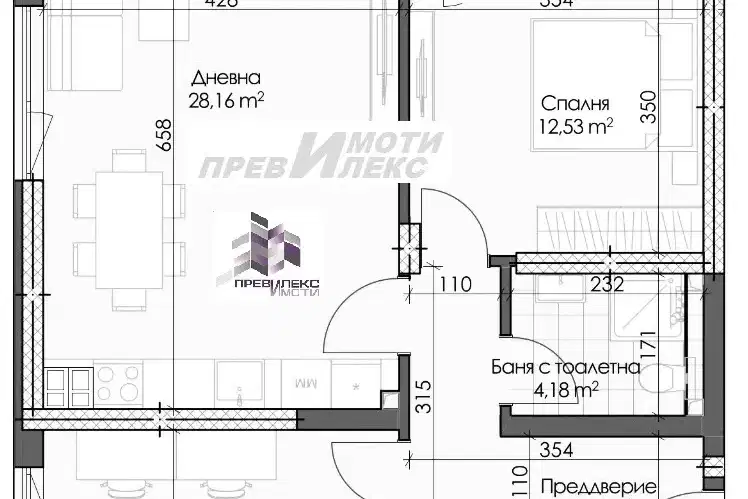 Three-room apartment in Karsiyaka with terrace and elevator