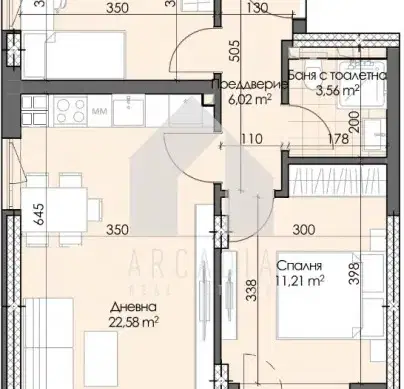 Снимка 2 — Тристаен апартамент в Кършияка с тераса в нова сграда