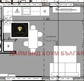 Снимка 2 — Едностаен апартамент в Кючук Париж с тераса в нов комплекс