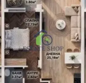 Снимка 2 — Двустаен апартамент в Кючук Париж, Пловдив с паркомясто
