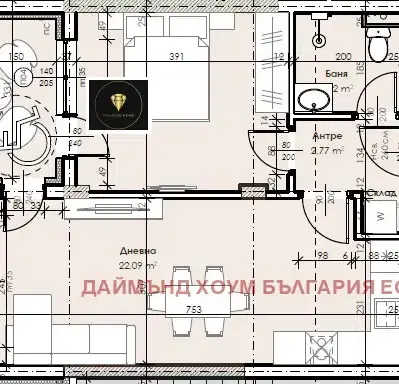 Снимка 2 — Двустаен апартамент в Кючук Париж с тераса и паркова среда