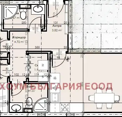 Снимка 2 — Тристаен апартамент в Кючук Париж с две тераси