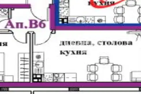 Two-room apartment with south aspect in Kyuchuk Parij, Plovdiv