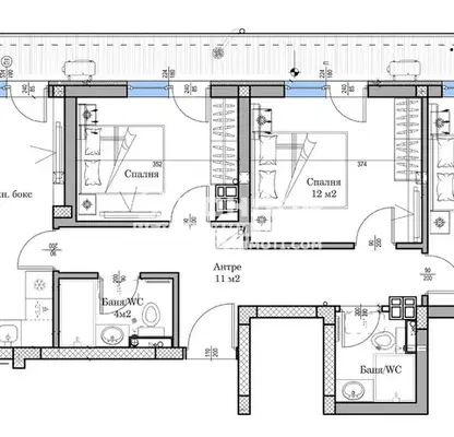Photo 2 — Spacious 4-room apartment in Kyuchuk Parizh, Plovdiv with three terraces